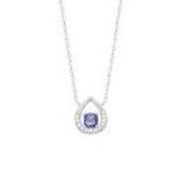 Blue Pear Cluster Necklace