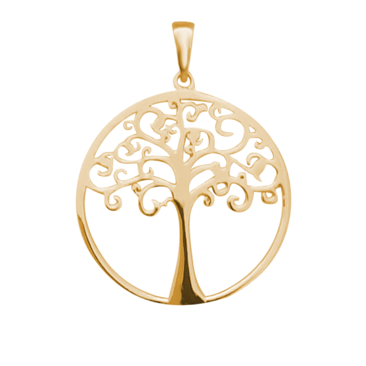 Gold Plated Swirly Tree