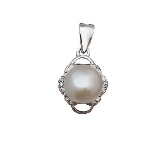 Pearl Cz Wavy Border