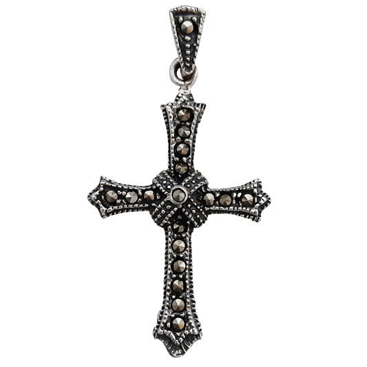 30mm Marcasite Cross
