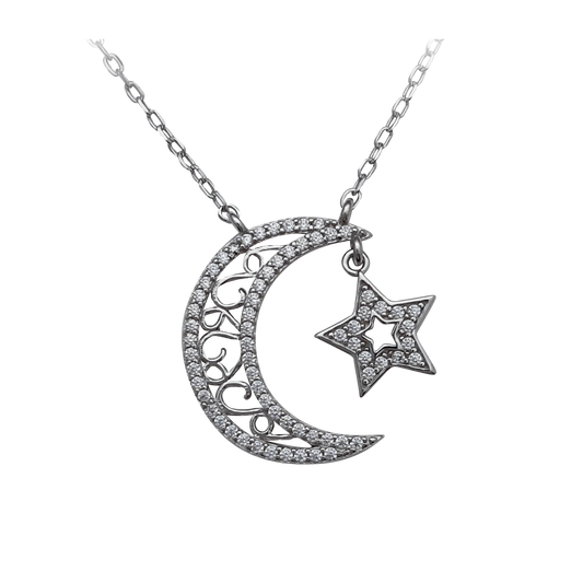 Moon and Star necklace