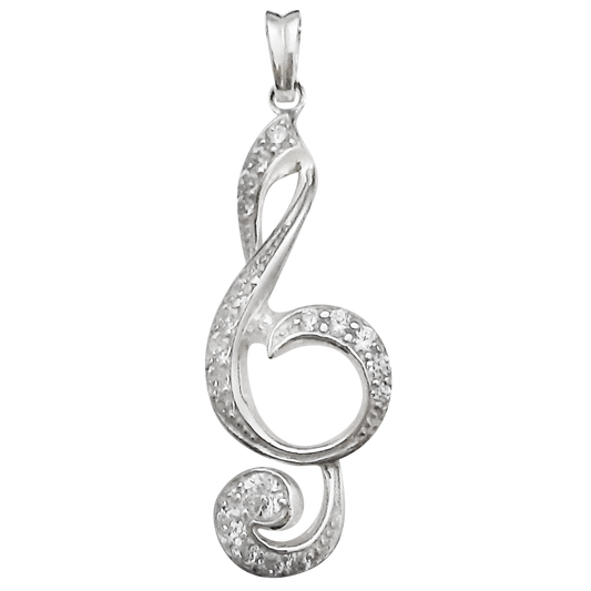 All Cz Set Treble Clef