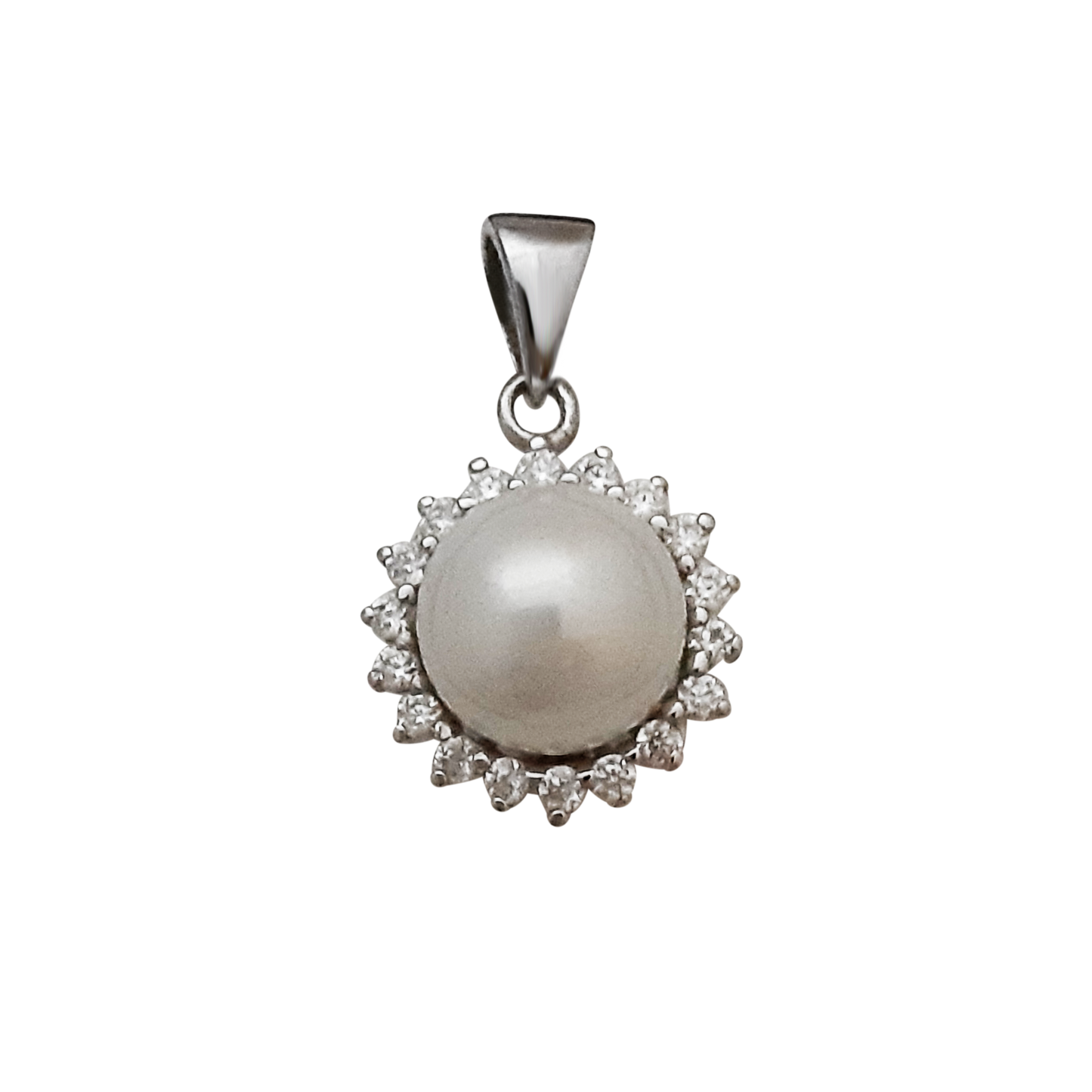 Pearl w/ Dainty Cz Clstr