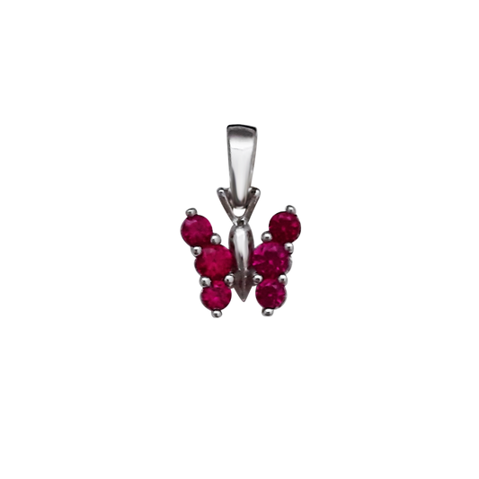 Red Cz Butterfly