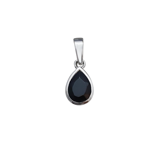 Pear Shape Cz Black