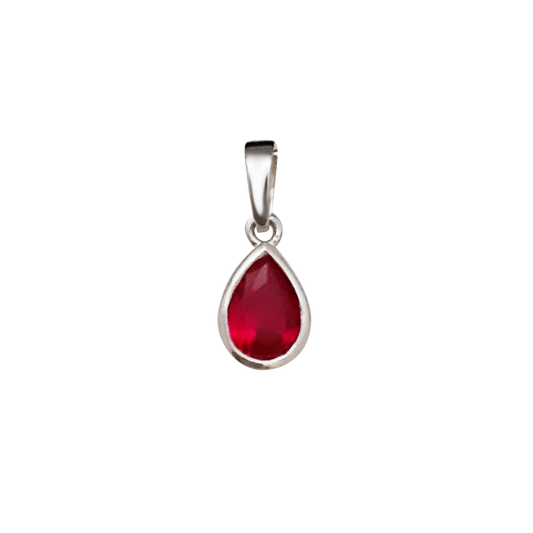 Pear Shape Cz Red