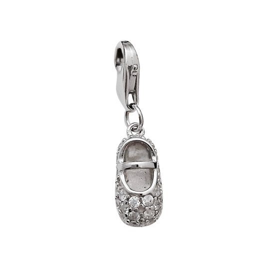 Baby Shoe Cz Pave Charm